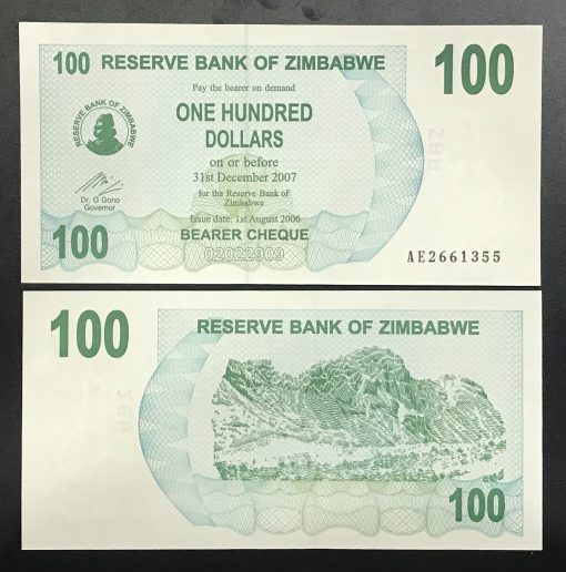 Zimbabwe 100 Dollars UNC