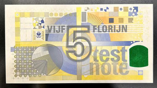 Netherlands 5 Florijn Test Note UNC sau